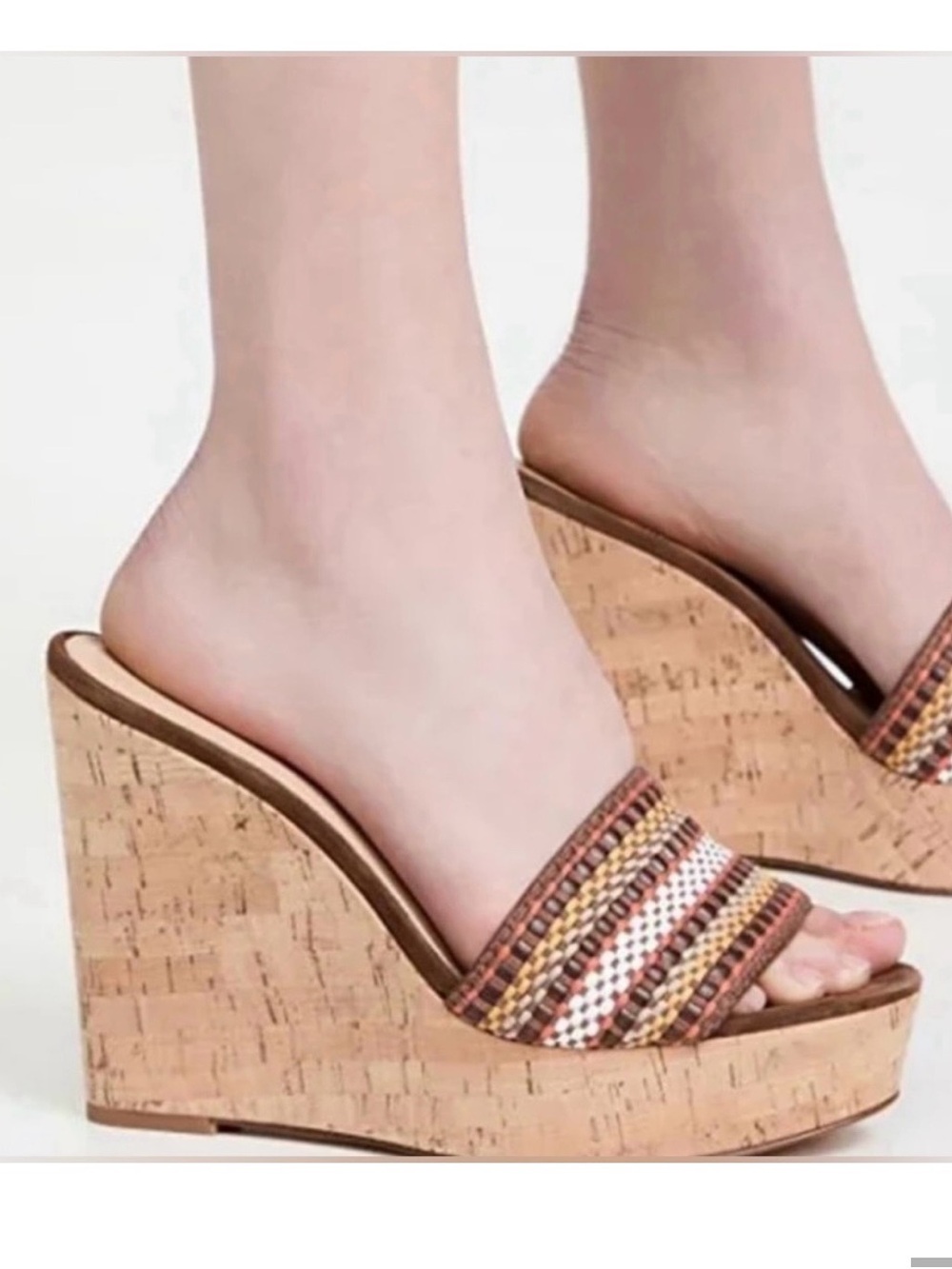 Veronica Beard-Chic Dali brown woven cork wedge platform sandal.Size 10
